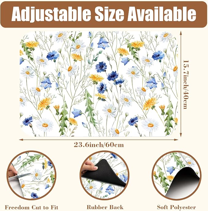 Watercolor Wildflower Dish Drying Mat - Image 2