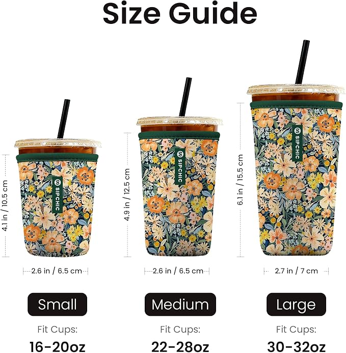 Iced Coffee Sleeve – Neoprene Reusable Cup Sleeves - Image 4