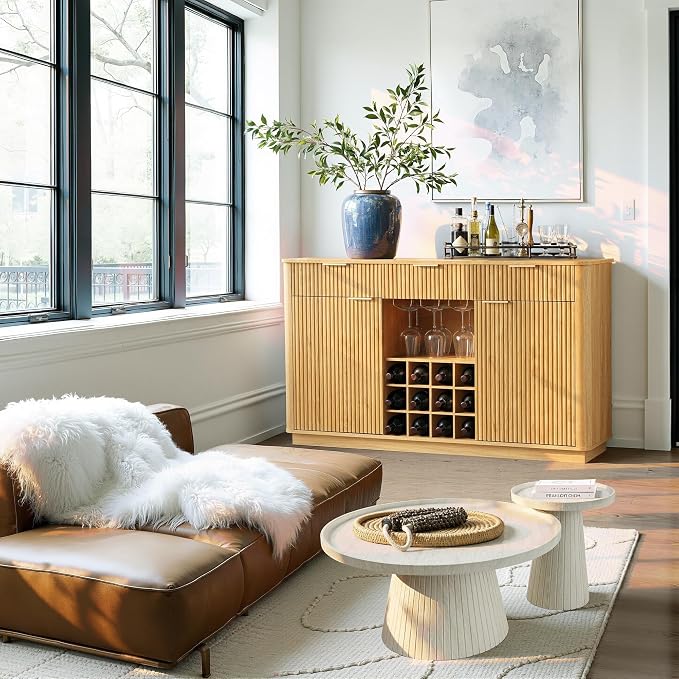 win2win Fluted Sideboard Buffet Cabinet - Image 8