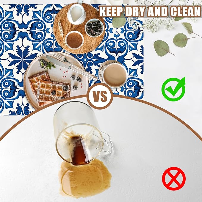 Dish Drying Mat Blue Portuguese Tiles Coffee Bar Mat - Image 6