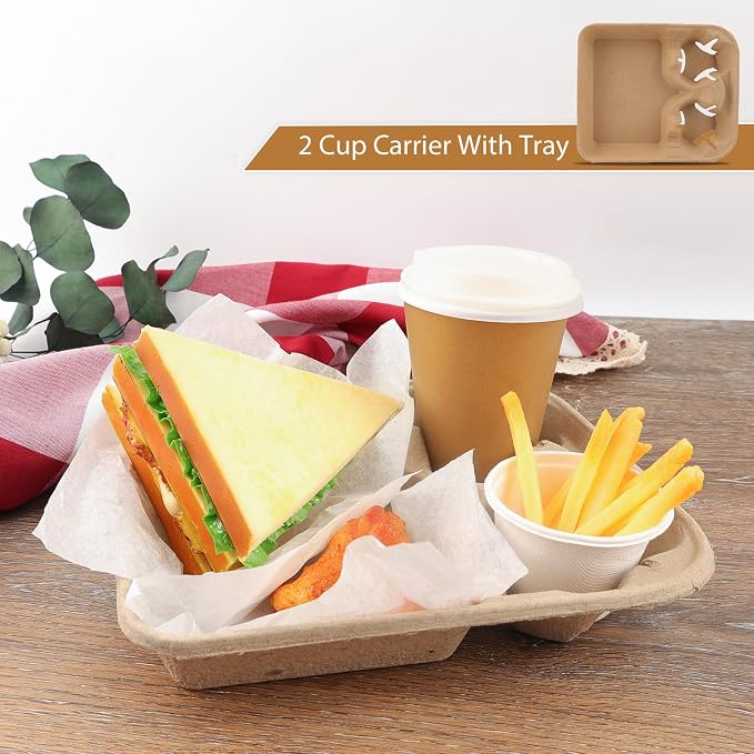 Mat Board Center, 75 Pack 2-Drink Cup Tray, Carrier - Image 7