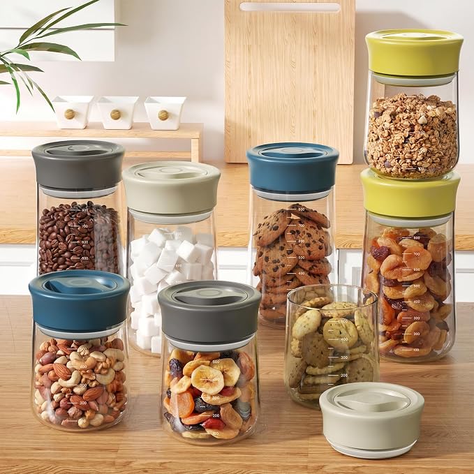 OURCABECUE Wide Mouth Mason Jar 16oz, Newly Upgraded Easy Open Rotating Lid - Image 8