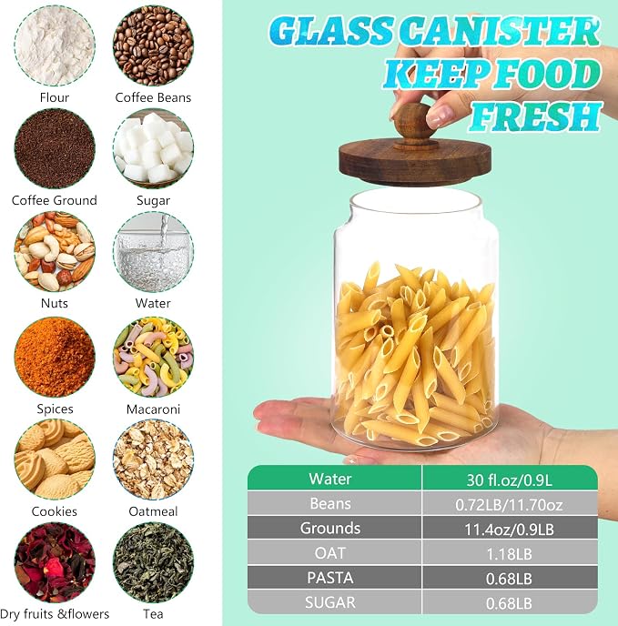Glass Spice Jar Coffee Sugar Container Airtight Glass Jar Food Storage - Image 4
