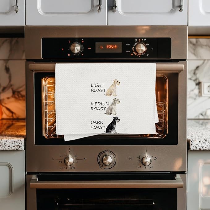 Funny Schnauzer Kitchen Towels, Schnauzer Gifts - Image 4