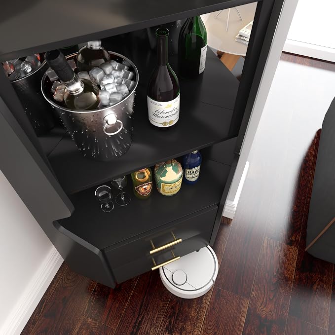 19" Wooden Corner Bar Cabinet - Image 7