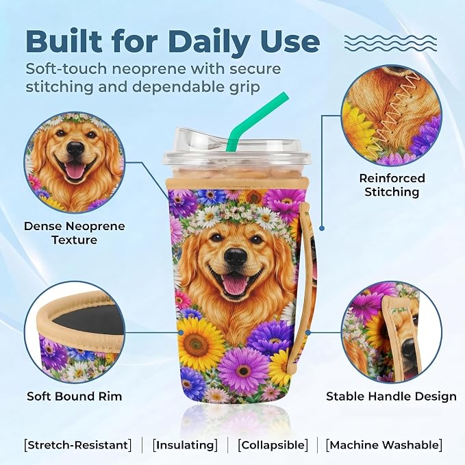 Artsocket 3 Pack Reusable Iced Coffee Sleeve - Image 4