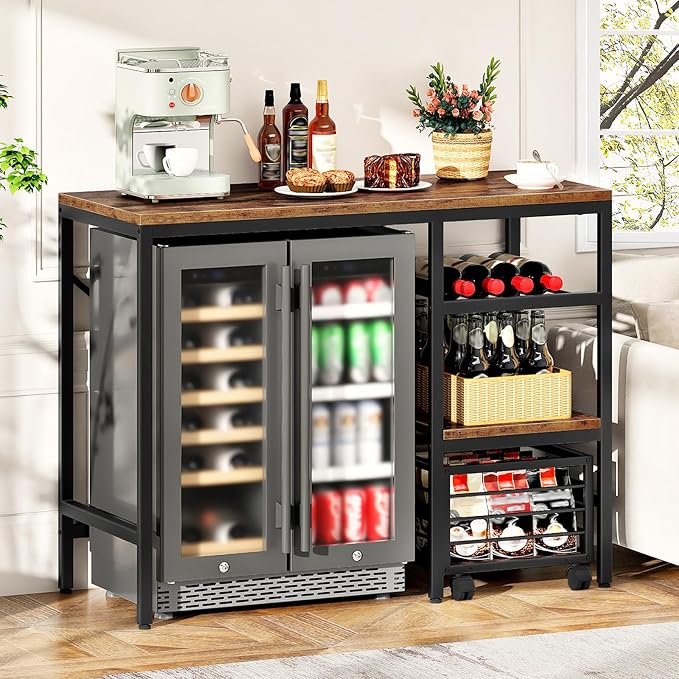 HOOBRO Mini Fridge Stand, Coffee Bar Station by HOOBRO