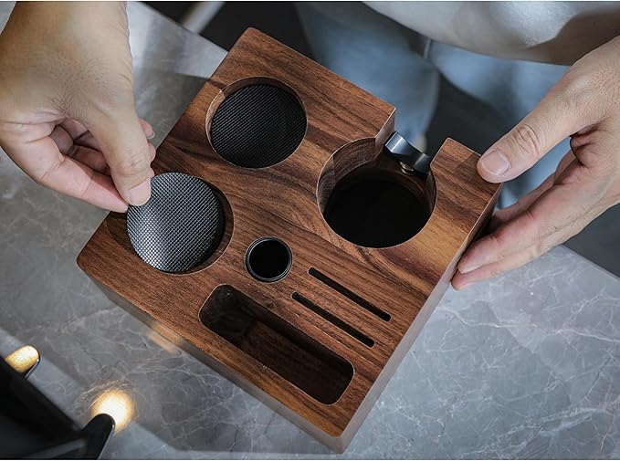 Walnut Espresso Tamping Station 54mm - Image 7