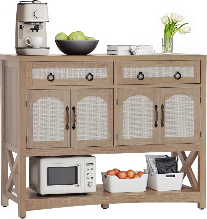 DWVO 47.2" Rattan Buffet Sideboard Cabinet - Image 6