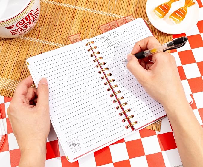 Silver Buffalo Nissin Cup of Noodles Spiral Tabbed Notebook, 8” x 5” - Image 5