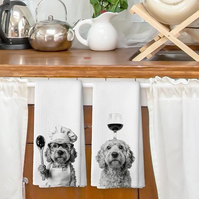 Funny Cockapoo Retriever Hand Towels, Cockapoo Retriever Gifts - Image 2