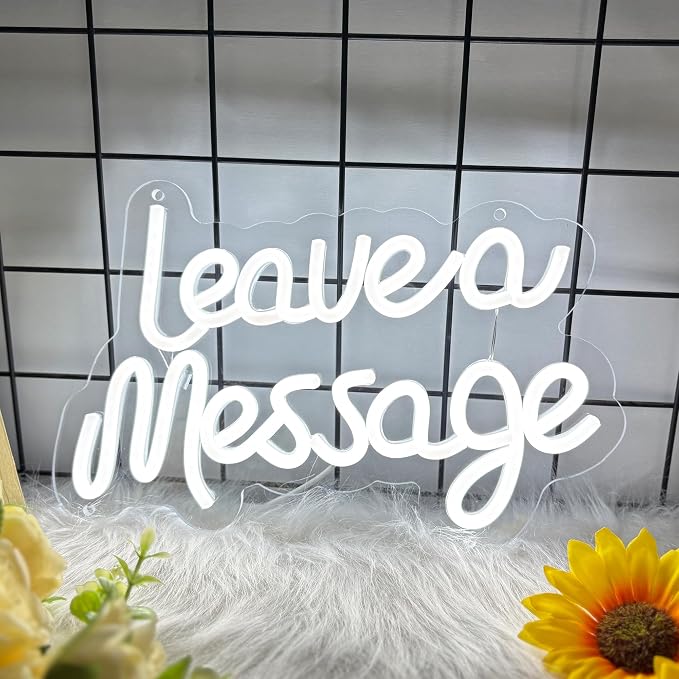 Leave A Message Neon Sign for Wall Decor, Message Led Signs, Dimmable USB by Moneter