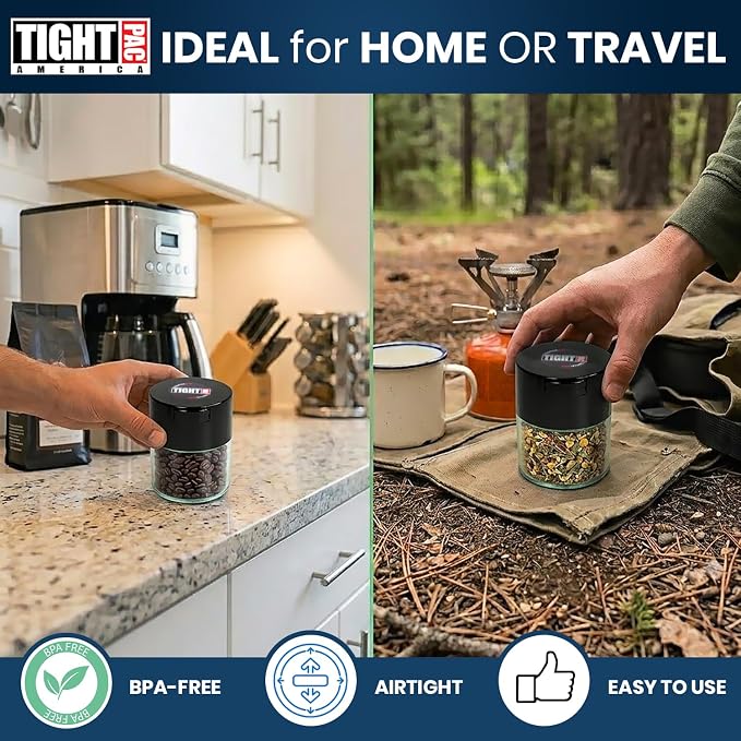 Tightvac - Premium Airtight Herb Storage Container - Holds ½ oz to 3 ounces - - Image 6