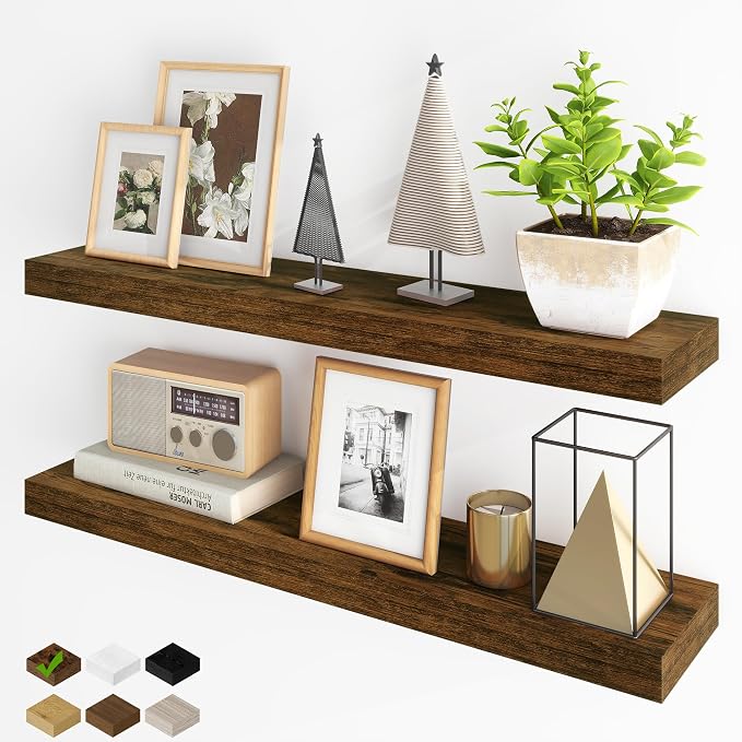 Fun Memories Floating Shelves for Wall, 36Inch Floating Shelves Set of 2 by FunMemories