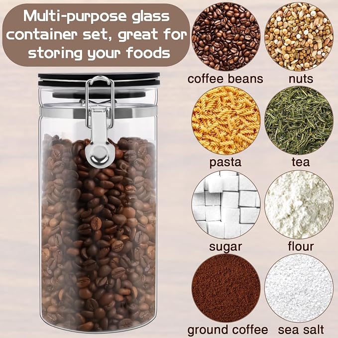 WYTAOHZL 3PCS Glass Coffee Containers - Image 6