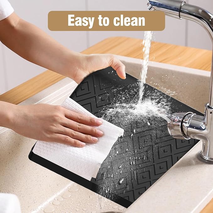 Water Cooler Mat, 19.7" x 19.7" Silicone Water Dispenser Mat, Non Slip Water - Image 7