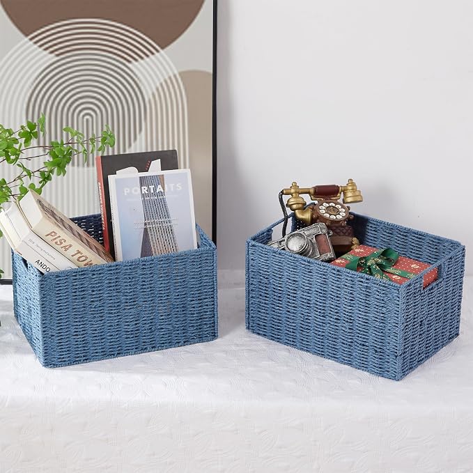 Vagusicc Wicker Storage Basket, Large Storage Baskets - Image 5