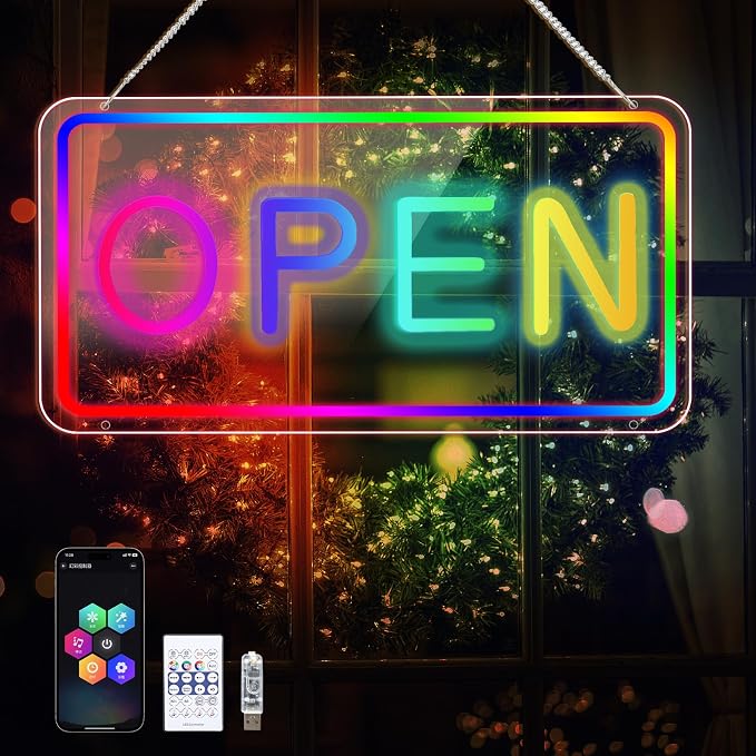 16"x9" Multi Color LED Open Sign - Image 2