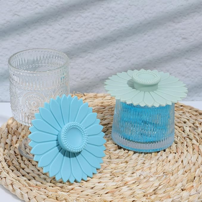 Silicone Cup Covers, Keep Bugs Out, Spill Proof, Dishwasher Safe Sunflower - Image 7