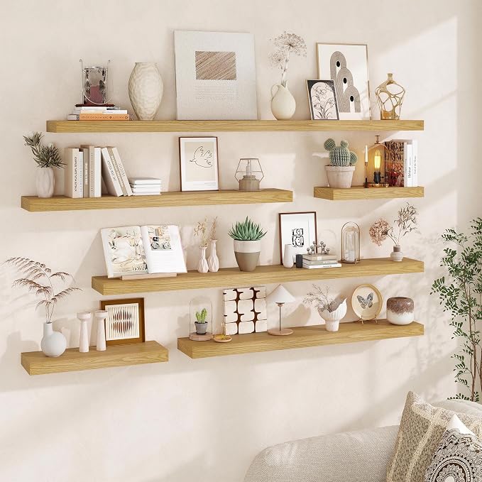 Fun Memories Floating Shelves for Wall, 20Inch Floating Shelves Set of 2 - Image 3