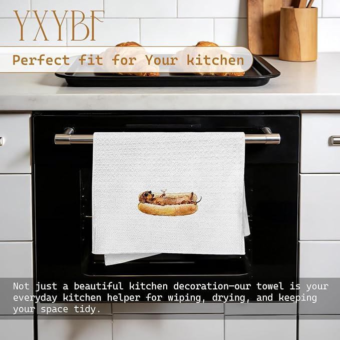 Funny Dachshund Hand Dish Tea Towels - Image 3