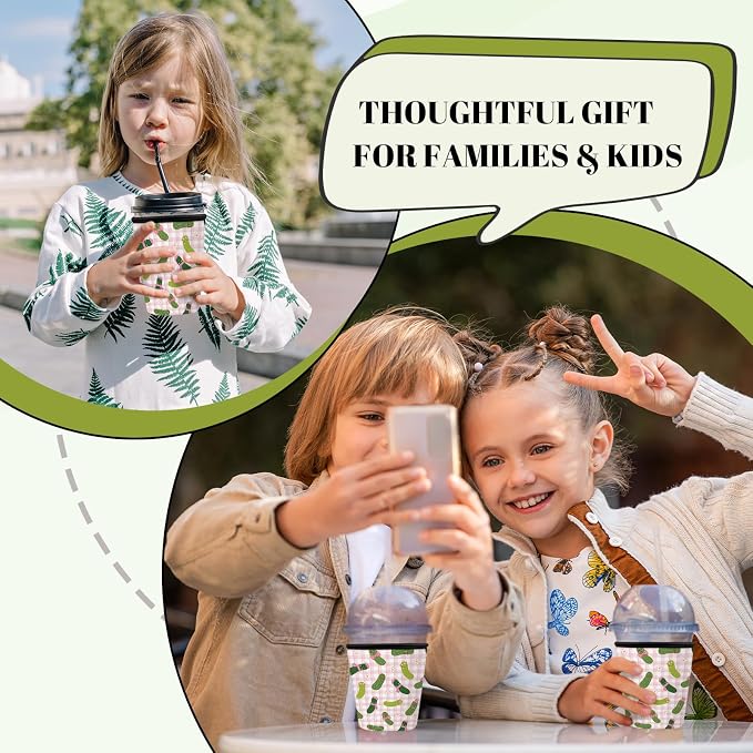 Funny Pickle Iced Coffee Cup Sleeve 3 Pack, Vegetable Lover Reusable Neoprene - Image 2