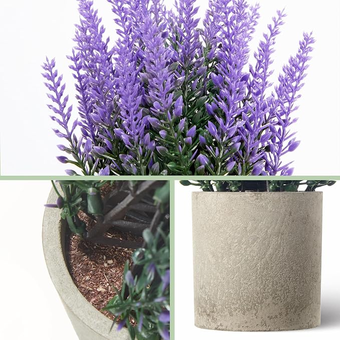 Artificial Mini Plants Set of 4, Small Faux Plants in Pots - Image 5