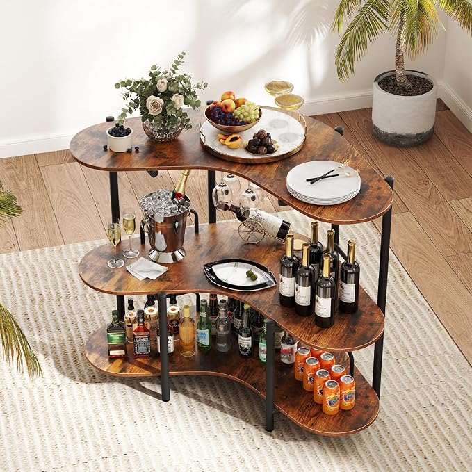 HOMGX Home Bar Table, Wine Bar Cabinet - Image 2