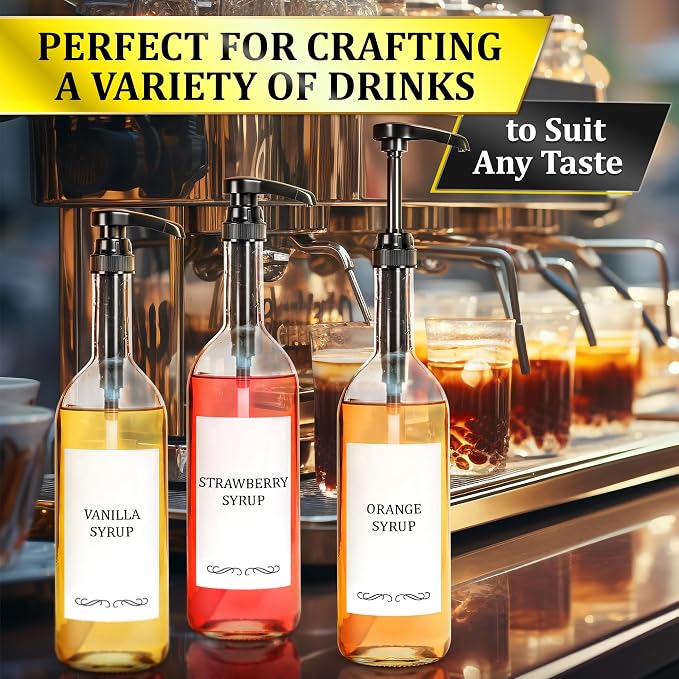 4 Pcs Coffee Syrup Pump Dispenser Set - Image 7