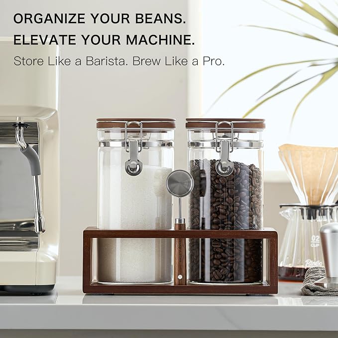 Danmu Airtight Borosilicate Coffee Canister, Coffee Bean Storage 45 fl - Image 7