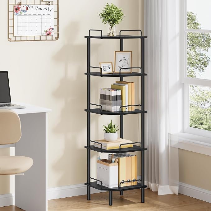 Tajsoon Corner Shelf Stand, 5 Tier Industrial Corner Shelves, Corner Shelving - Image 8
