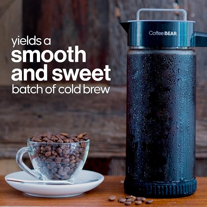 COFFEE BEAR – Cold Brew Coffee Maker and Iced Tea Brewer, Large 1.3L - Image 5