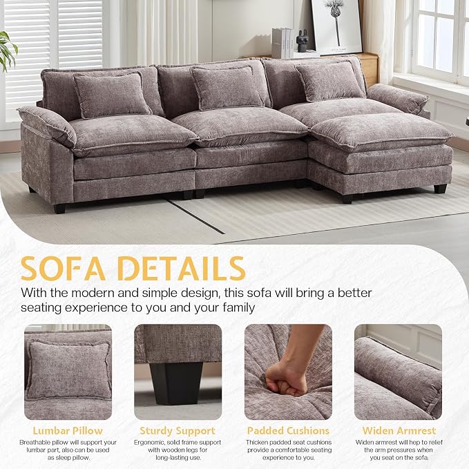 Modular Sectional Sofa, Cloud Couch - Image 5
