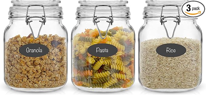 JoyJolt Airtight Glass Jars by JoyJolt