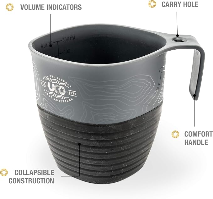 UCO Plastic Collapsible Cup for Camping, Backpacking, and Hiking, 12 Ounces - Image 3