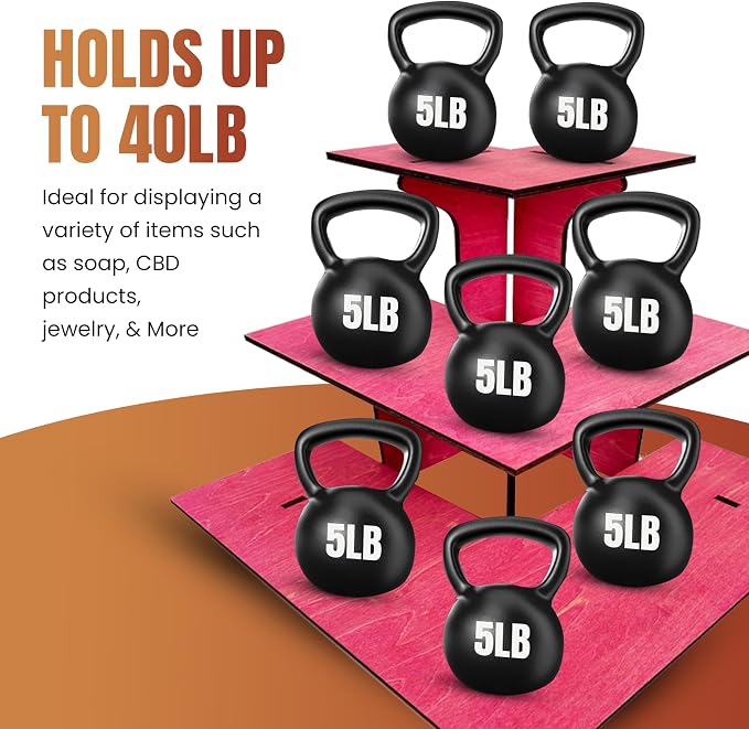 3-Tier Corner Retail Table Display Stand - Image 3