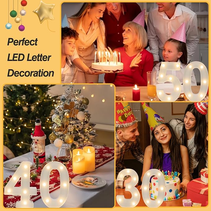 LED 16 Light Up Numbers, Sweet 16 Party Decorations - Image 7