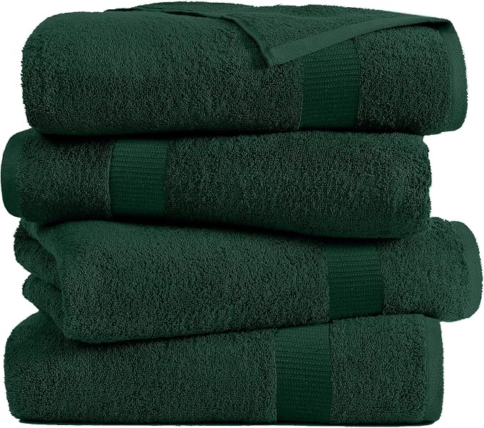 RIVERSIDE Medium Bath Towel Set of 4, 24x48 Inches – 100% Ring-Spun Cotton Bath - Image 4
