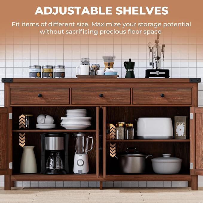 VVFLU 63" Sideboard Buffet Cabinet - Image 5