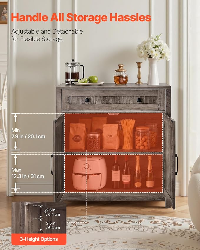 VEVOR Buffet Cabinet, Farmhouse Sideboard Cabinet - Image 5