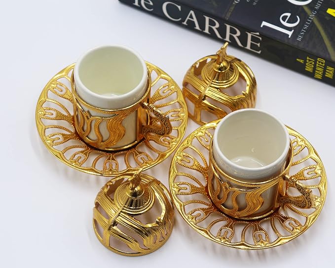 Kuchengerate 2pcs Turkish Greek Arabic Moroccan Coffee Cups - Image 3