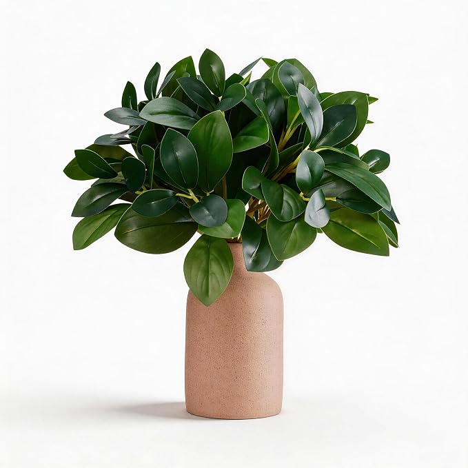 12 Inch Artificial Plant Indoor, Small Fake Plants Eucalyptus Stems by Unknown