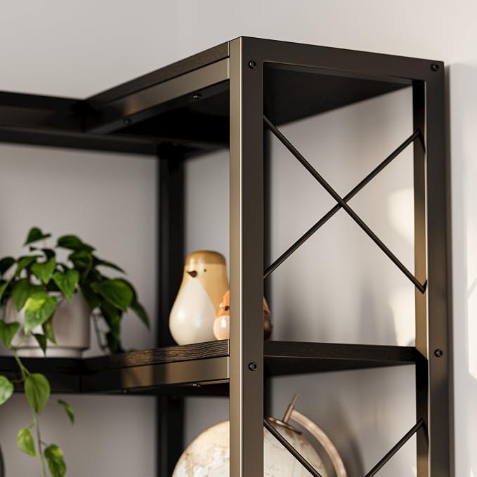 IRONCK Corner Bookshelf, 7-Tier Industrial Corner Bookcase, Tall Corner Shelf - Image 6