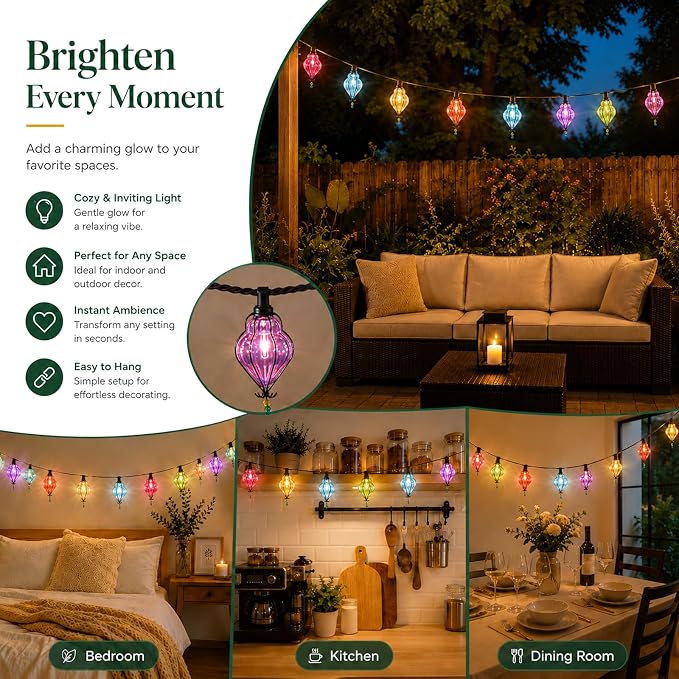 Vigdur Multicolor Flower String Lights, Decorative String Lights Plug in - Image 6
