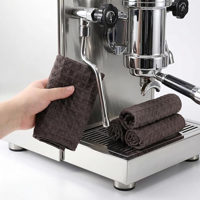 4 Pcs Barista Microfiber Cloths, Waffle Weave Microfiber Towel, Professional by Unknown