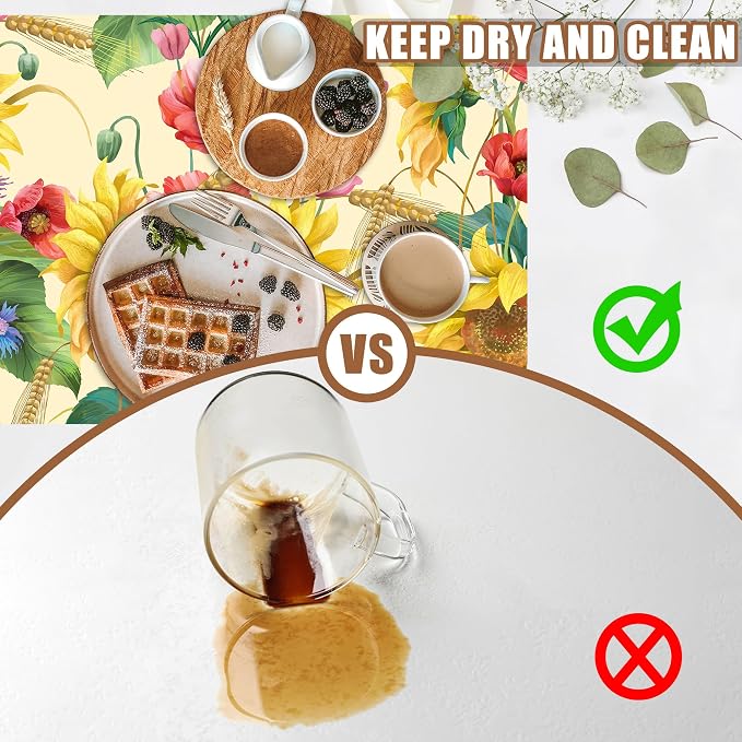 Yellow Sunflower Cornflower Coffee Mat Absorbent Dish Drying Mat - Image 6