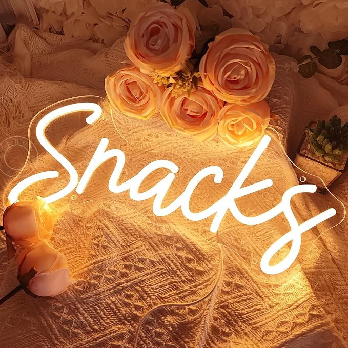 SYLHOME Snacks Led Neon Light Sign Coffee Cake Candy Bar Shop Stall Home - Image 4