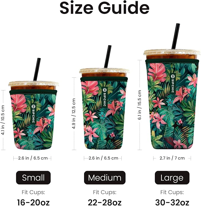 Iced Coffee Sleeve – Neoprene Reusable Cup Sleeves - Image 4