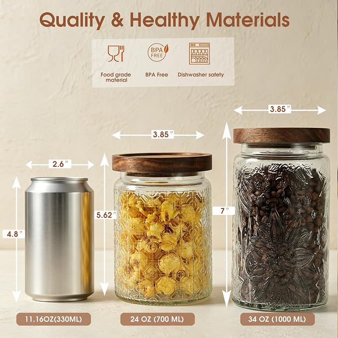24 OZ Airtight Glass Storage Jar - Image 2