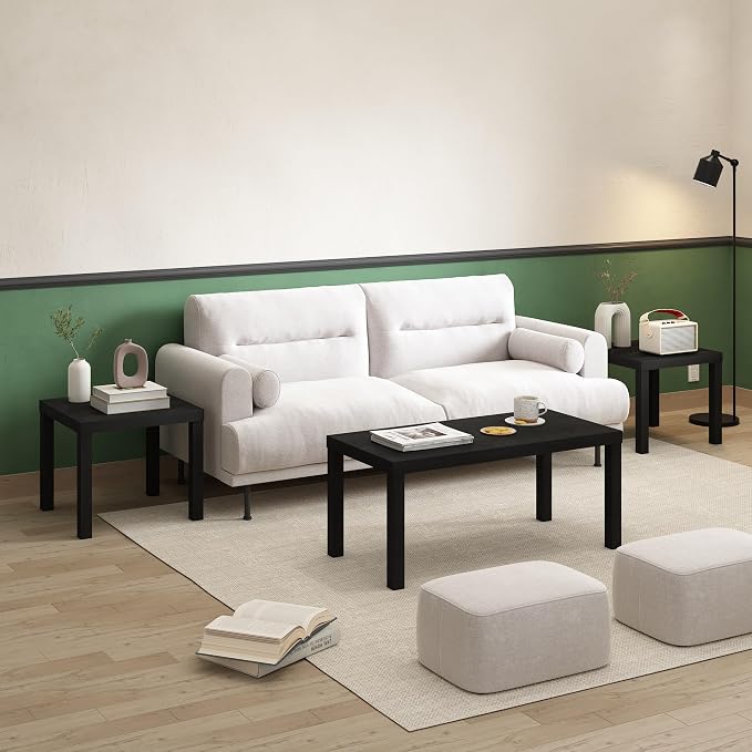Furinno Classic Homey Square Parsons Side End Table - Image 2